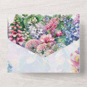 Magische Fairy Forest Eerste Verjaardagsfeest All In One Uitnodiging (Achterkant)