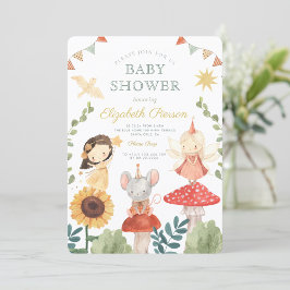 Magische Fairy Forest Mushroom Baby shower Kaart