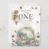 Magische Fairy Garden 1e verjaardag Kaart (Voorkant)