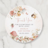 Magische Fairy Garden Baby shower Bedankjes Labels (Voorkant)
