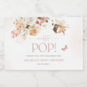 Magische Fairy Garden Baby shower Sparkling Wijnetiket (Enkel label)