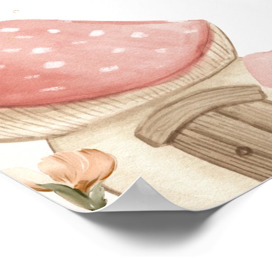 Magische Fairy Garden Baby shower Welkomstbord Poster (Hoek)