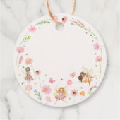 Magische Fairy Garden Floral Verjaardag Bedankjes Labels (Achterkant)