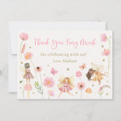 Magische Fairy Garden Floral Verjaardag Bedankkaart (Voorkant)