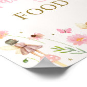 Magische Fairy Garden Floral Verjaardag Voedsel te Poster (Hoek)