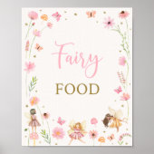 Magische Fairy Garden Floral Verjaardag Voedsel te Poster (Voorkant)
