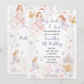 Magische Fairy Garden verjaardagsuitnodiging Kaart (Voorkant / Achterkant)