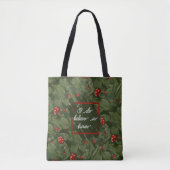 Magische Fairy Leaves & Red Toadstools Waterverf Tote Bag (Voorkant)