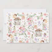 Magische Fairy Pink Paars Floral Birthday Foto Kaart (Achterkant)
