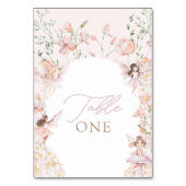 Magische Fairy Roze Bloemen Meisjes Verjaardag Kaart (Voorkant)