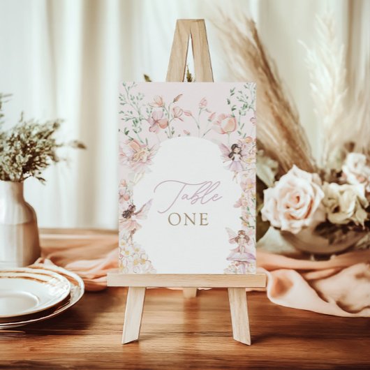 Magische Fairy Roze Bloemen Meisjes Verjaardag Kaart