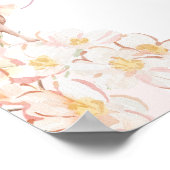 Magische Fairy Roze Bloemen Meisjes Verjaardag Wel Poster (Hoek)