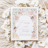 Magische Fairy Roze Meisjes Favors en Treats Teken Poster