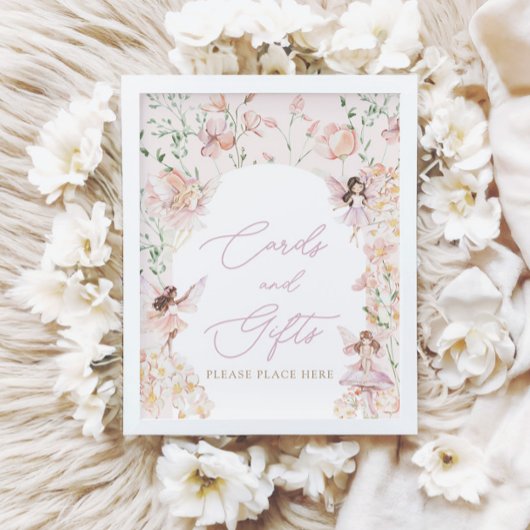 Magische Fairy Roze Meisjes Kaarten en Cadeaubordj Poster