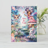 Magische Fairy Save the Date Kaart (Staand voorkant)