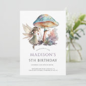 Magische Fairy Sprookje 5e Verjaardagsfeestje Kaart (Staand voorkant)