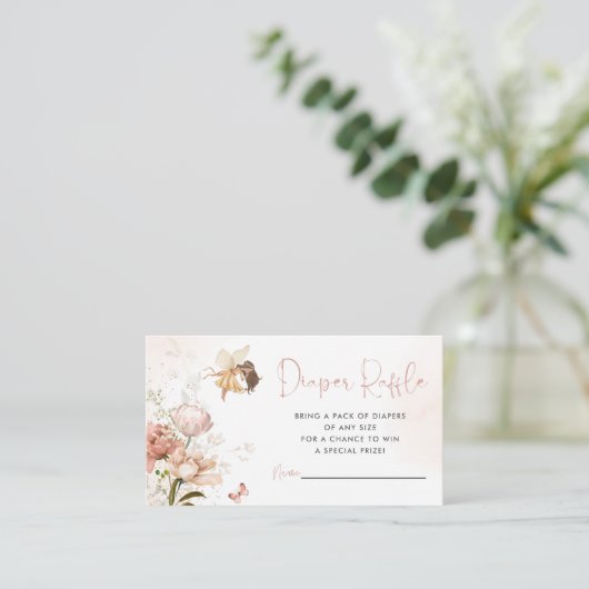 Magische Fairy Tuin Luier Raffle Kaart (Staand voorkant)