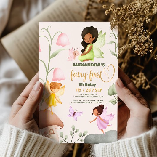 Magische Fairy Tuin Pixie Meisjes 1e Verjaardag Kaart