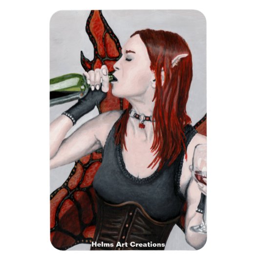 Magische Fairy Wijnfles Fantasy Flexibele magneet (Verticaal)