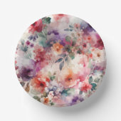 Magische Fairycore Floral Waterverf Verjaardagsfee Papieren Kommen (Voorkant)