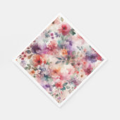 Magische Fairycore Floral Waterverf Verjaardagsfee Servet (Hoek)