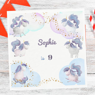 Magische fantasie eenhoorns kinderen verjaardag servet