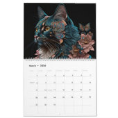 Magische fantasie katten - AI gegenereerde kunst Kalender (Mar 2026)