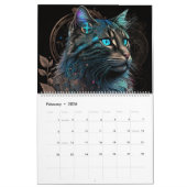 Magische fantasie katten - AI gegenereerde kunst Kalender (Feb 2026)