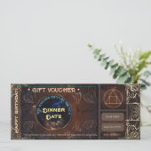 Magische  fantasie Verjaardagscadeaubon (Staand voorkant)