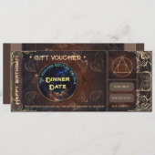 Magische  fantasie Verjaardagscadeaubon (Voorkant / Achterkant)