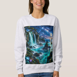 Magische Fantasie Waterval aan de Oceaan Kust Onde Trui