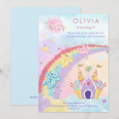 Magische Fantastische regenboogkinderen Beren van  Kaart (Voorkant / Achterkant)