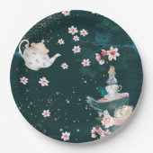 Magische fantasy Alice in Wonderland Collage Papieren Bordje (Voorkant)