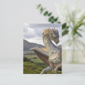 Magische Fantasy Bronze Dragon Briefkaart (Staand voorkant)