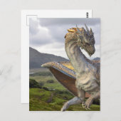 Magische Fantasy Bronze Dragon Briefkaart (Voorkant / Achterkant)