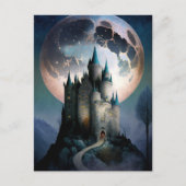 Magische Fantasy Castle Full Moon Briefkaart (Voorkant)