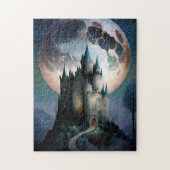 Magische Fantasy Castle Full Moon Legpuzzel (Verticaal)