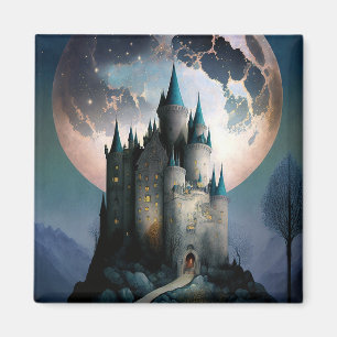 Magische Fantasy Castle Full Moon Magneet