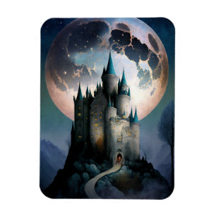 Magische Fantasy Castle Full Moon Magneet