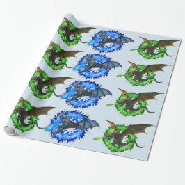 Magische Fantasy Dragon Slang Vuur Ademhaling Cadeaupapier