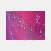 Magische Fantasy Dreamweaver Celestial Stars op Ma Fleece Deken (Voorkant (Horizontaal))