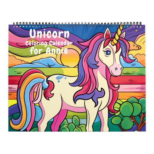 Magische Fantasy Eenhoorn Kleurkalender Kalender (Hoes)