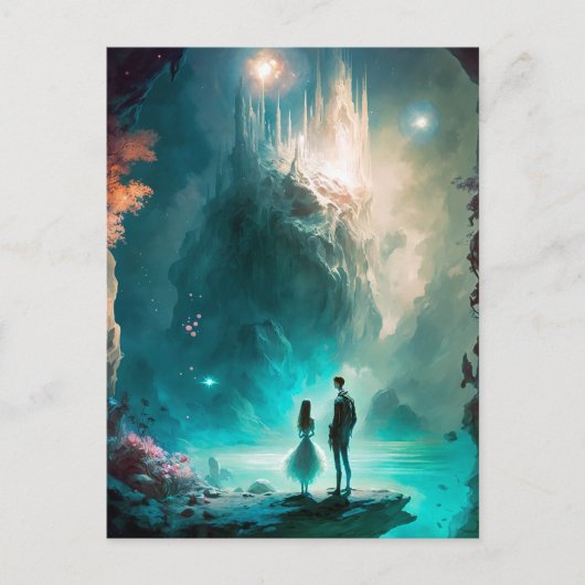 Magische Fantasy Landscape Art Briefkaart (Voorkant)