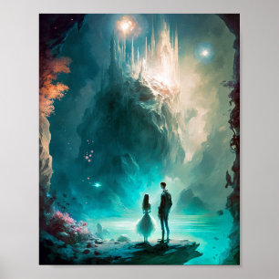 Magische Fantasy Landscape Art Poster