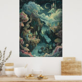 Magische fantasy landschap Magische mysterie print (Keuken)