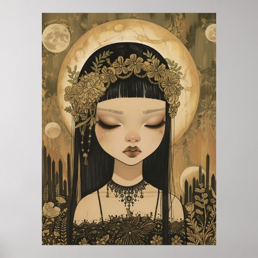 Magische Fantasy Serene Lady Magische Mysterie Poster (Voorkant)
