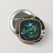 Magische Fantasy Sticker Ronde Button 5,7 Cm (Voorkant /achterkant)