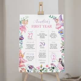 Magische Fee 1e Verjaardag Mijlpaal teken Poster