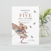 Magische Fee 5e Verjaardag Kaart (Staand voorkant)