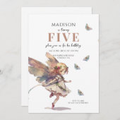 Magische Fee 5e Verjaardag Kaart (Voorkant / Achterkant)